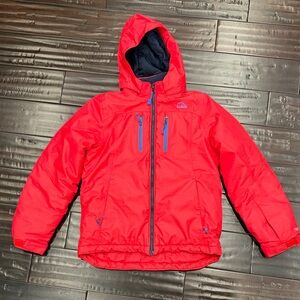 L.L. Bean Red and Blue Hooded Jacket